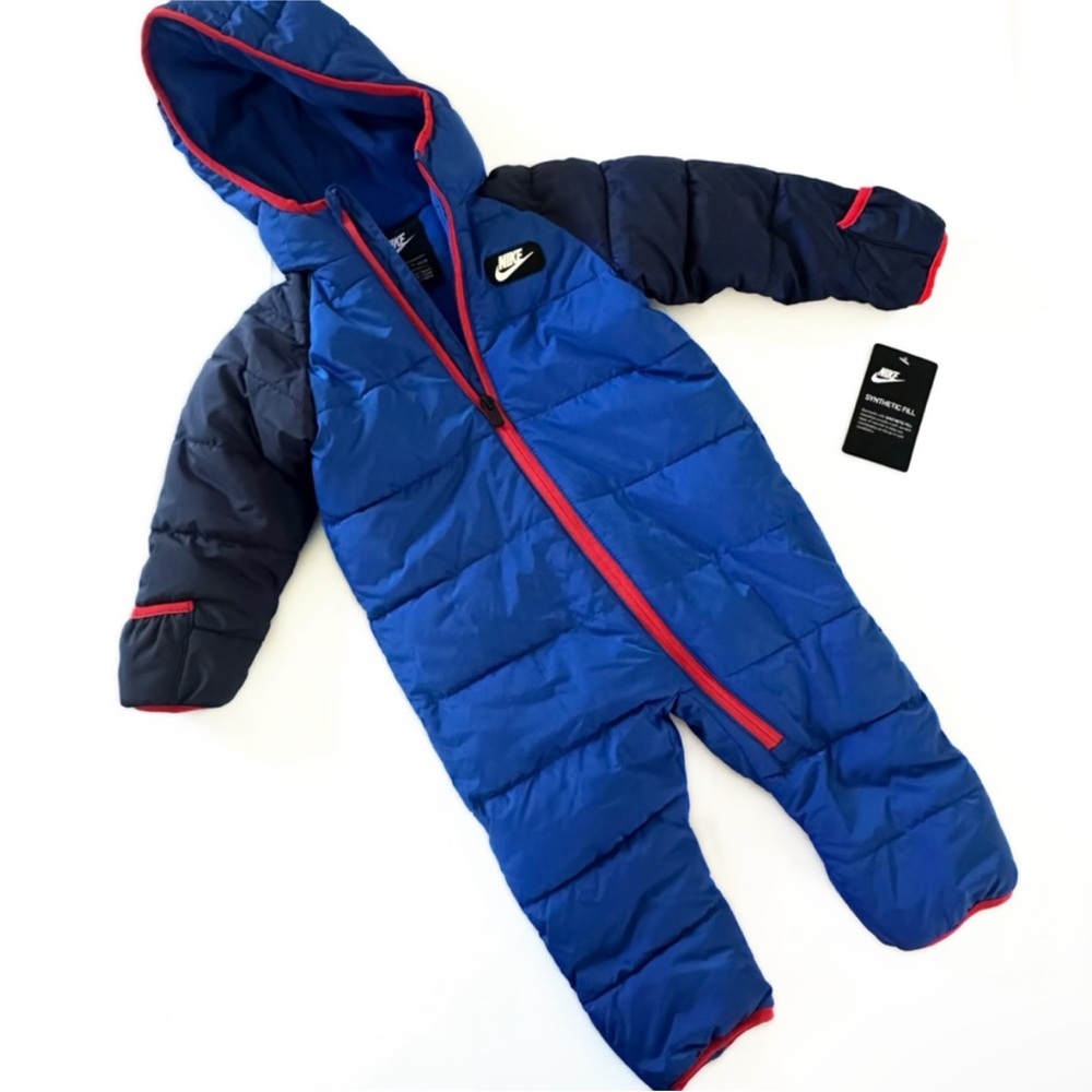 Nike 12 Months Infant Baby One Piece Bunting Suit Snowsuit Puffer New